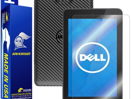 New Dell Venue 7 (2014) Screen Protector + Black Carbon Fiber Skin Protector Discount