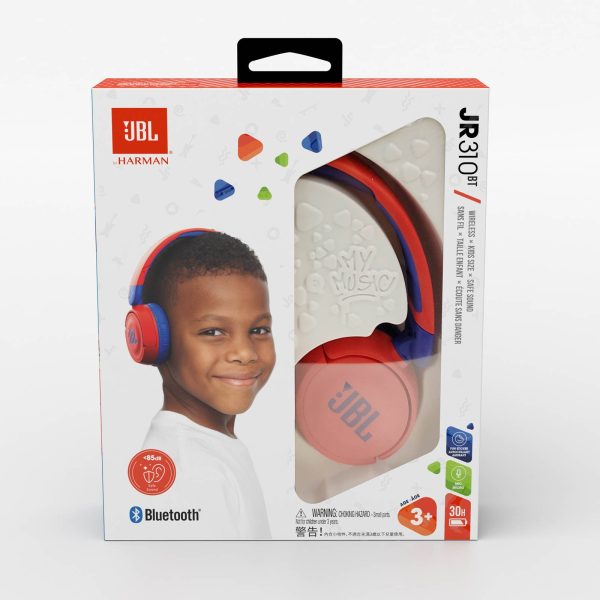 JBL JR310Bt Kids On-Ear Headphones - Red Blue Hot on Sale