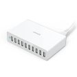 Anker Powerport 60W 10-Port Desktop Charger - White Sale