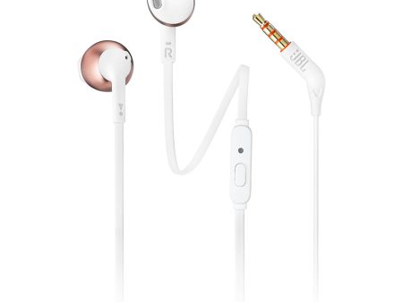 JBL Tune 205 Wired In-Ear Headphones - Rose Gold Online now