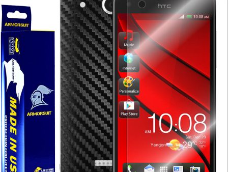 HTC Butterfly Screen Protector + Black Carbon Fiber Film Protector Online