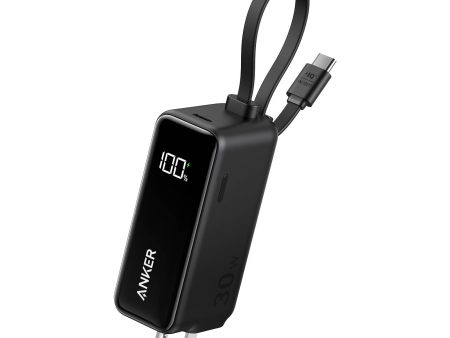 Anker 5K mAh 30W Fusion Power Bank W  Built-In Usb-C Cable & Digital Display - Black For Discount