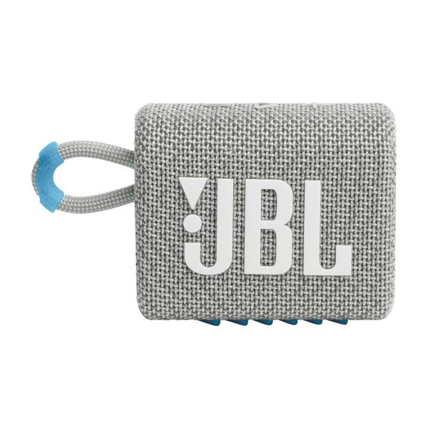 JBL Go 3 Eco Portable Stereo Bluetooth Speaker - White Hot on Sale