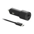 Motorola TurboPower 45W Duo Car Charger With 1M C-C Cable - Black on Sale