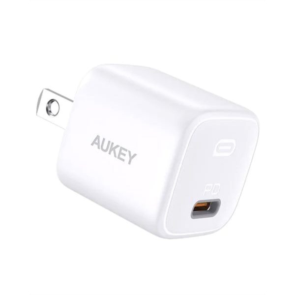 Aukey Omnia Mini 20W USB-C PD Wall Charger PA-B1 - White on Sale