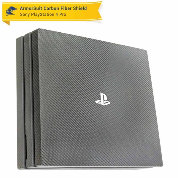 Sony PlayStation 4 PS4 Pro Black Carbon Fiber Film Protector Cheap