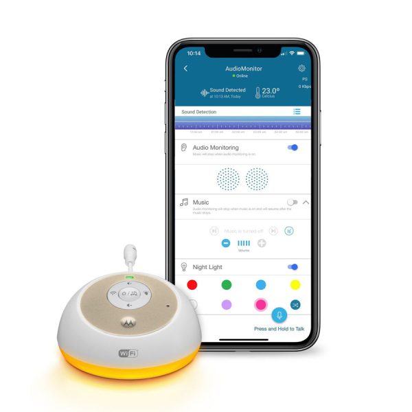 Motorola All-In-One Smart Soother And Audio Monitor - White on Sale