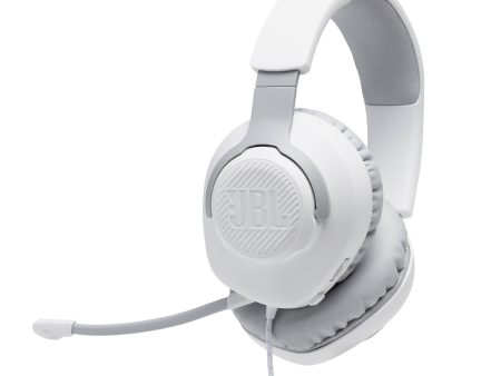 JBL Quantum 100 Wired Over-Ear Gaming Headset W  Mic - White Supply