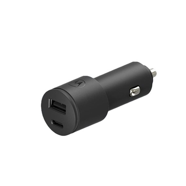 Motorola TurboPower 45W Duo Car Charger With 1M C-C Cable - Black on Sale