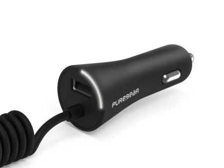 Puregear 24W, 7 Ft. Corded Lightning Car Charger - Black Discount