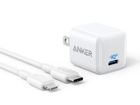 Anker Powerport 20W PD Nano USB-C Wall Charger W  6  C-Lightning Cable - White Online