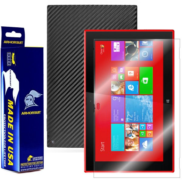 Nokia Lumia 2520 Tablet Screen Protector + Black Carbon Fiber Film Protector For Cheap