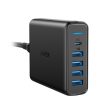 Anker Powerport I PD 60W 5-Port Desktop Charger - Black Hot on Sale