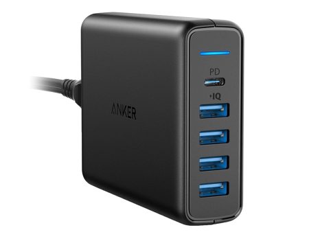 Anker Powerport I PD 60W 5-Port Desktop Charger - Black Hot on Sale