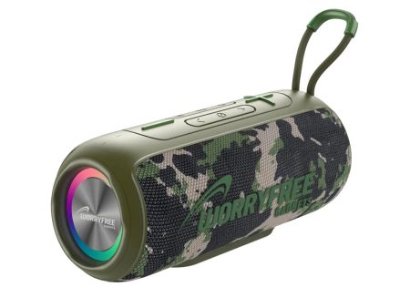 WorryFree WP26 Wireless Portable Waterproof Bluetooth Speaker With RGB Lights - Camo on Sale