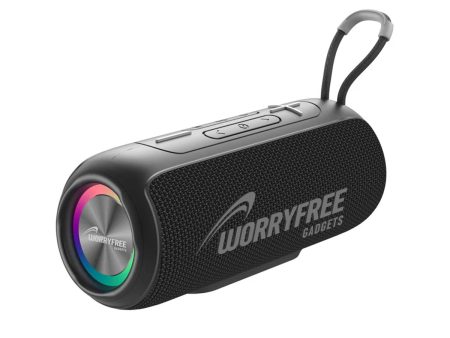 WorryFree WP26 Wireless Portable Waterproof Bluetooth Speaker With Rgb Lights - Black on Sale