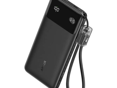 Anker Powercore 10K mAh 22.5W Power Bank W  Usb-C Cable - Black Fashion