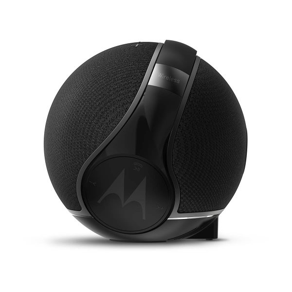 Motorola Sphere 2-In-1 Bluetooth Speaker With Over-Ear Headphones - Black Fashion