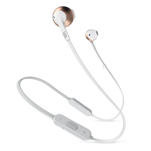 JBL Tune 205BT Wireless Bluetooth Earbud Headphones - Rose Gold For Discount